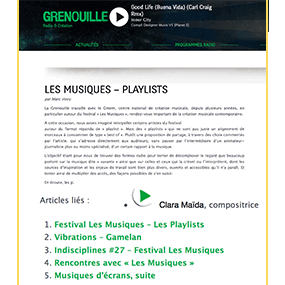 RADIO GRENOUILLE - Portrait Clara Maïda